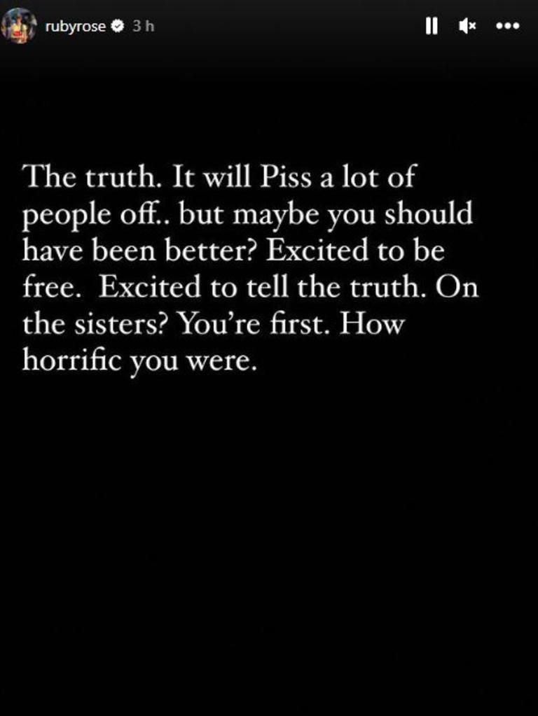Ruby Rose took to Instagram with a scathing warning.