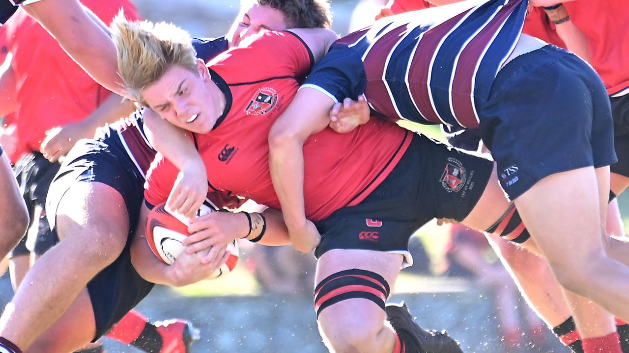 Terrace player Tom RobinsonGPS First XV rugby between Terrace and The Southport School.Saturday July 22, 2023. Picture, John Gass