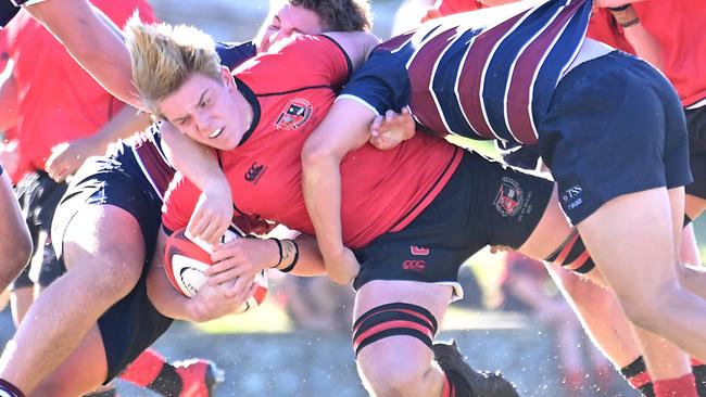 Terrace player Tom RobinsonGPS First XV rugby between Terrace and The Southport School.Saturday July 22, 2023. Picture, John Gass