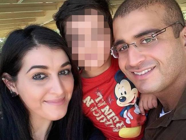 Orlando shooting suspect Omar Mateen is pictured with his wife, Noor Zahi Salman, and their son in an undated facebook image.