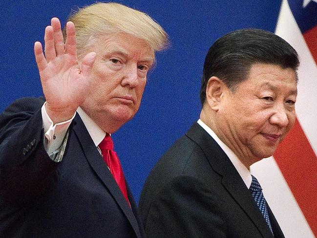 US President Donald Trump (L) and China's President Xi Jinping. Picture: AFP