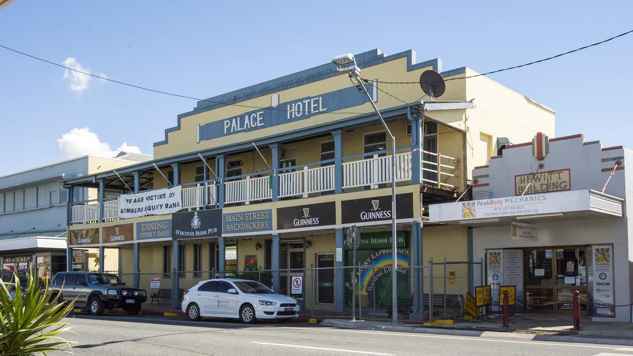 The Palace Hotel, known as O'Duinn's Irish, was extensively damaged during Cyclone Debbie. Photo: Daryl Wright