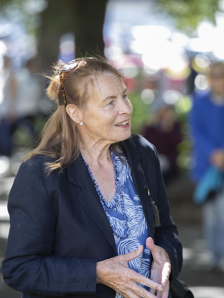 Sue Neill- Fraser Support Rally at Parliament lawns, Hobart. Picture: Chris Kidd