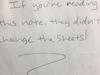 Cheeky note exposes hotel’s laziness