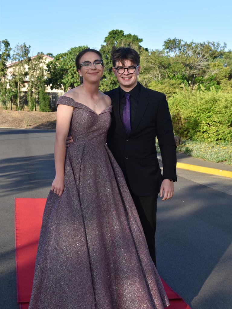 RIVERSIDE FORMAL: Elissa Black and Jackson Lawton arrive on the red carpet at the Riverside Christian College Formal. Photo: Stuart Fast