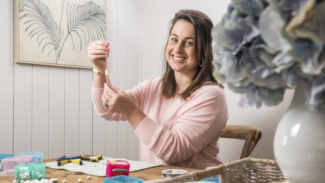 Boutiqo owner Jess Hayes launched the pearl jewellery business last year. Picture: Kevin Farmer