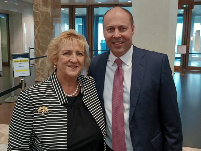 Member for Capricornia Michelle Landry and Treasurer Josh Frydenberg.