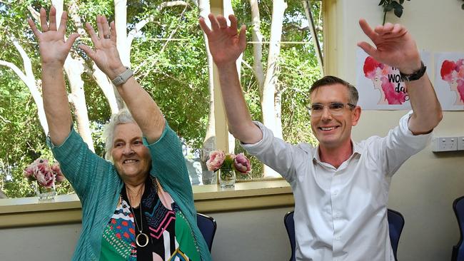 NSW Premier Dominic Perrottet with Elaine Wakeling. Picture: Kate Geraghty via NCA NewsWire