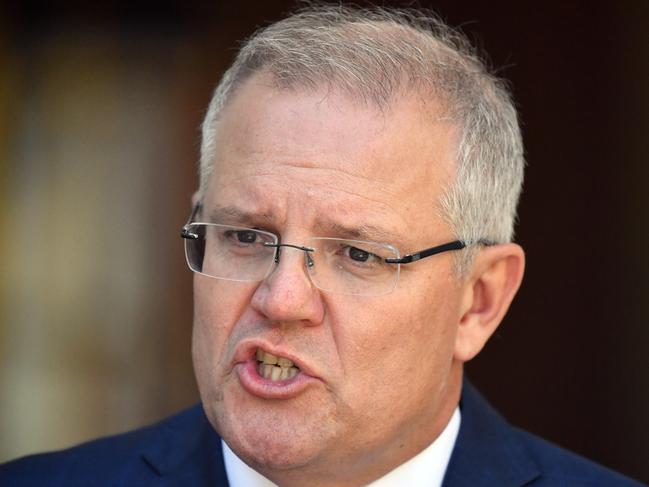 Prime Minister Scott Morrison at a press conference at Parliament House in Canberra, Thursday, November 7, 2019. (AAP Image/Mick Tsikas) NO ARCHIVING