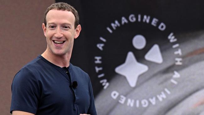 Meta founder and CEO Mark Zuckerberg speaks during Meta Connect event at Meta headquarters in Menlo Park, California on September 27, 2023. Picture: JOSH EDELSON / AFP