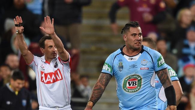 Andrew Fifita heads to the sin bin.