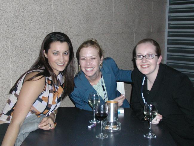 Lucienne, Belinda and Natalie enjoy themselves as SLM celebrates its six-month birthday at Home nightclub, Darling Harbour in 2003. Picture: Supplied.