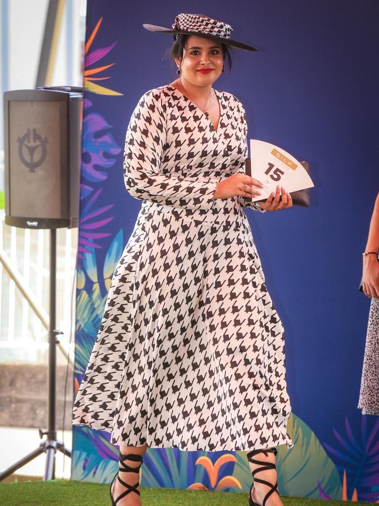 Eesha Rait at the 2021 Darwin Cup Carnival Derby Day. Picture: Glenn Campbell