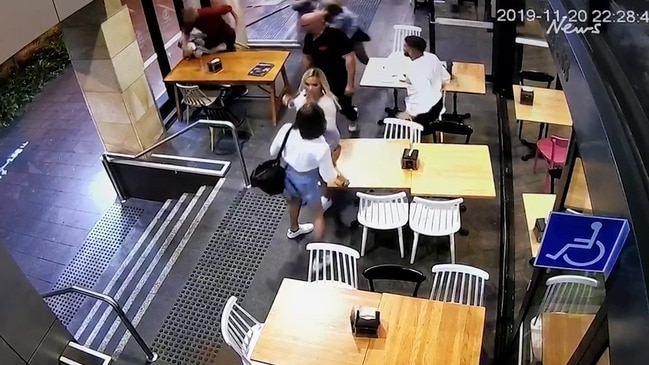 CCTV footage of attack on pregnant woman at Parramatta cafe