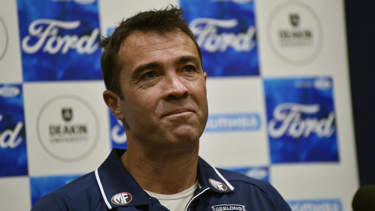 Geelong Cats coach Chris Scott says skills are better than when he played. Picture: Alan Barber