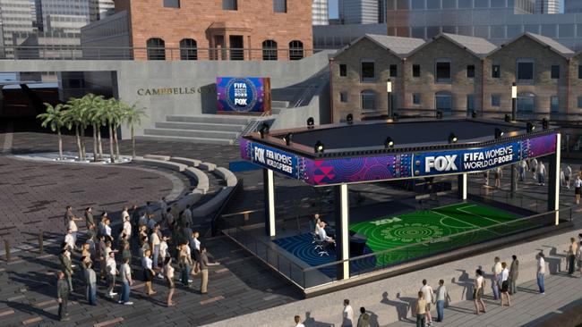 A concept photo of the FOX Sports broadcasting area.