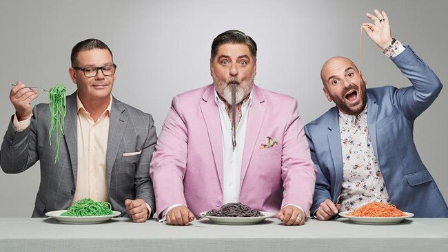 Gary Mehigan, Matt Preston and George Calombaris in their Masterchef days.