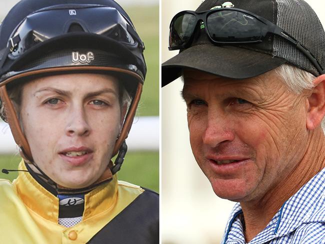 Jockey Shae Wilkes and her father Wayne are off to the Country Championships Final at Randwick with Sumo Fish. Pictures: Bradley Photos, Getty Images