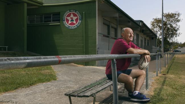 League legend Wally Lewis returns to Bill Cash Memorial Park at Cannon Hill where his football career began.