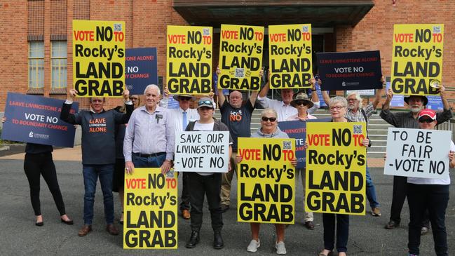 Councillors and Livingstone residents officially launched the Leave Livingstone Alone campaign outside of Rockhampton Regional Council City Hall on May 30, 2022.