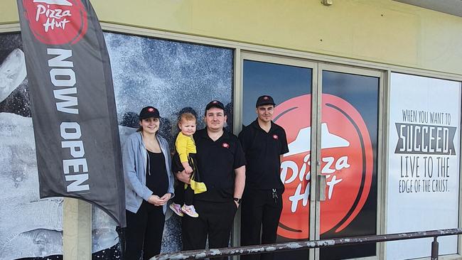 Franchisee Steven Bateman and family at the Warwick Pizza Hut reopening in May last year. Picture: NRM