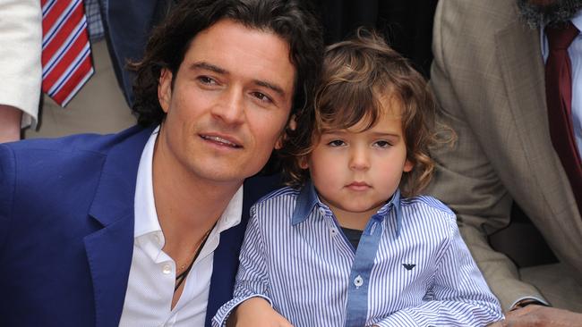 Orlando Bloom and son Flynn, from his first marriage to Miranda Kerr. Picture: Frank Trapper