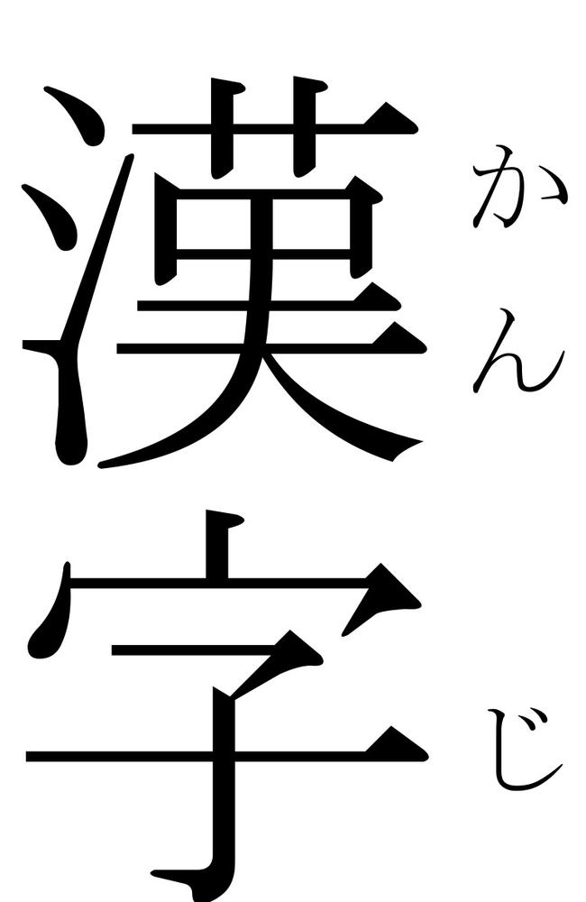 The word ‘kanji’ spelt using kanji characters. Picture: Wikipedia