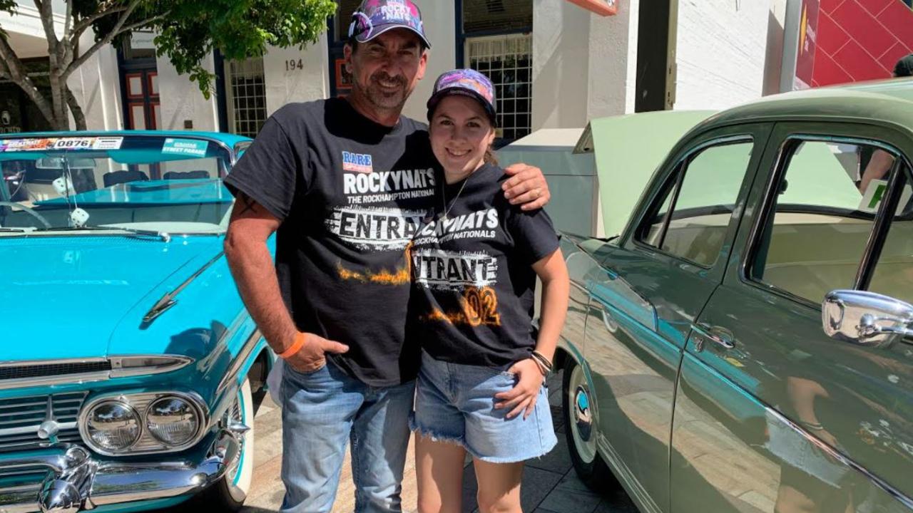 Father and daughter car enthusiasts Gary and Jessica Agius with Gary’s 1959 Chevrolet El Camino and Jessica’s 1963 Morris Major Elite.