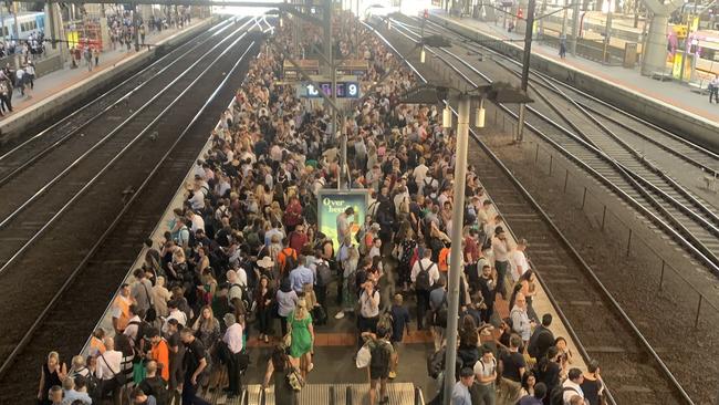 Hundreds of commuters have been stranded in the afternoon peak. Picture: Tim Michell