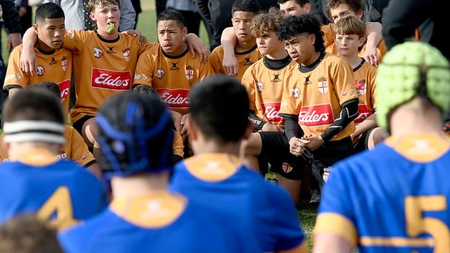 Sydney and Country players after their battle for the U14 Tim Gavin Shield at Bathurst last year. Picture: Jeremy Piper