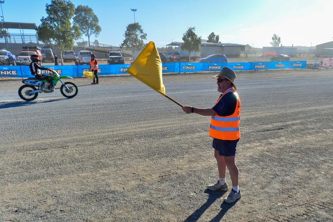 Tatts Finke Desert Race volunteers were kept busy through the entire event. Pic: MATT HENDERSON