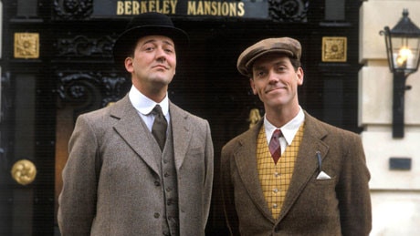 Stephen Fry and Hugh Laurie as Jeeves and Bertie Wooster.