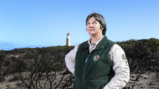 Alison Buck says Flinders Chase National Park is recovering well from the devastating 2019-20 bushfires, but parts of the Kangaroo Island Wilderness Trail she manages remain closed to visitors. Picture: Sarah Reed