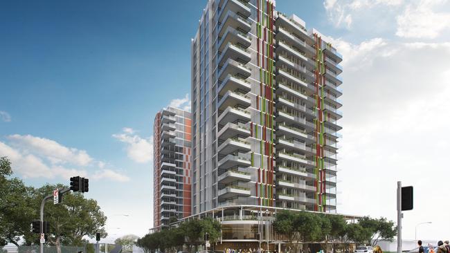 An artist’s impression of an apartment block to spring up on George St, Blacktown.