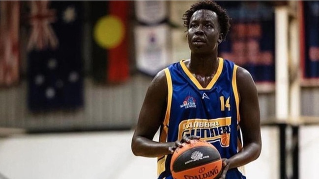 Akech Aliir has been dominant since joining North Adelaide for NBL1 season 2023. Picture: Canberra Gunners