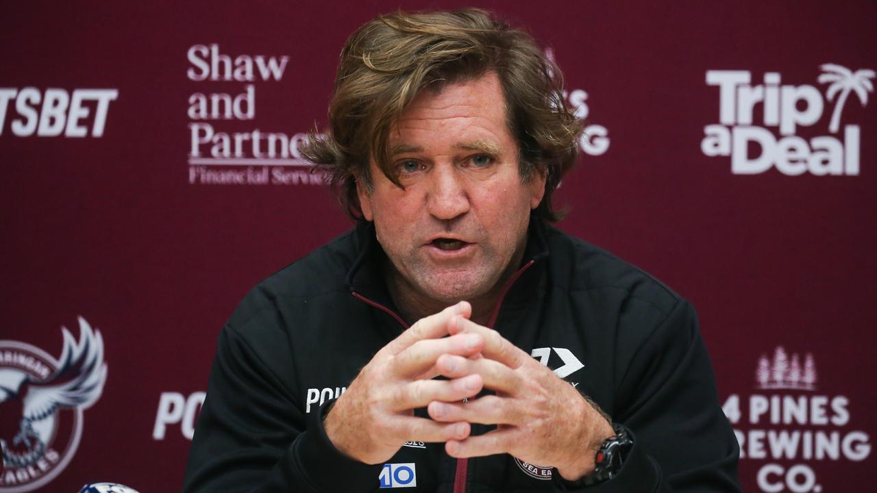 Manly Sea Eagles coach Des Hasler says the players will be welcomed back. Picture: NCA NewsWire / Gaye Gerard