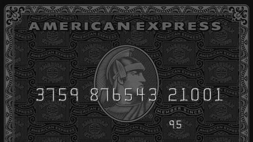 American Express Centurion "black amex" credit card, made with titanium metal finish, released in Australia in Jul 2007.