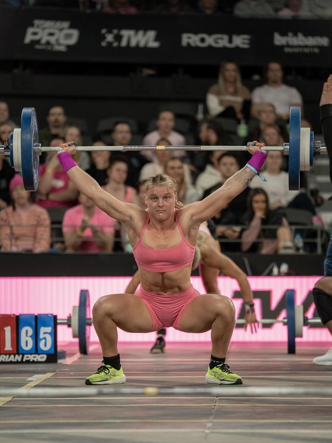 The WOD Life is a major sponsor of the Torian Pro CrossFit event. Townsville trainer Emily de Rooy competing in the women’s open section earlier this year. Picture: Beny Watson (@benywatson)