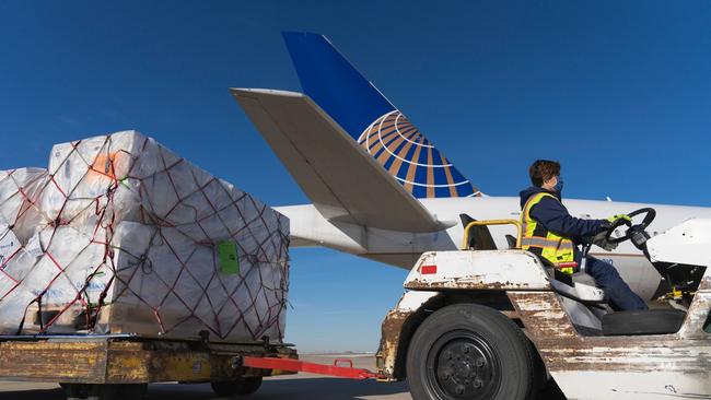 Pfizer Covid vaccines unloaded at Chicago's O'Hare International Airport. Approval for 5 to 11 year olds would make 28 million more American eligible to receive the jab. Picture: AFP.