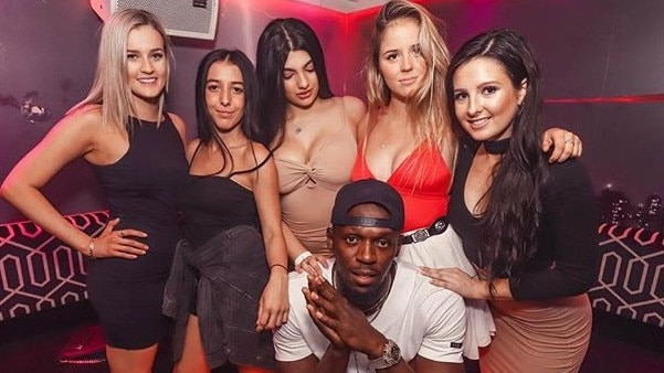 Usain Bolt in a picture released by Surfers Paradise nightclub Sin City to its Instagram page in 2018.