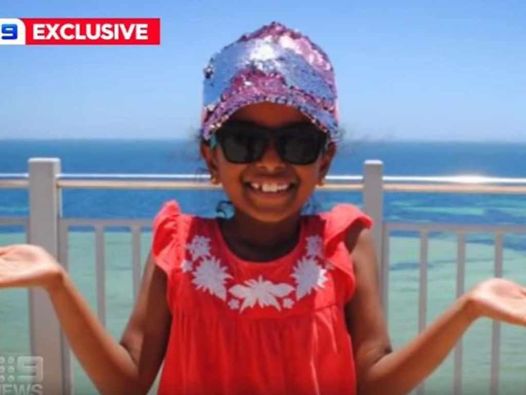 Aishwarya died at Perth Children's Hospital over the Easter weekend. Picture: 9 News