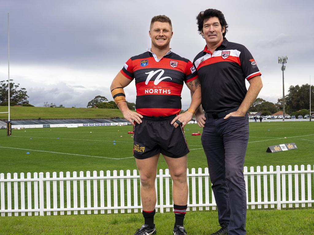 North Sydney Bears Captain Kurt De Luis and boss Daniel Dickson at Henson Park before their clash with the Newtown Jets in the NSW Cup. Photo: Tom Parrish