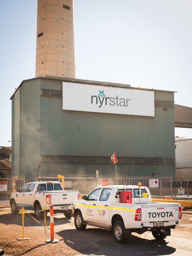 The Nyrstar-owned smelter in Port Pirie. Picture: Matt Loxton