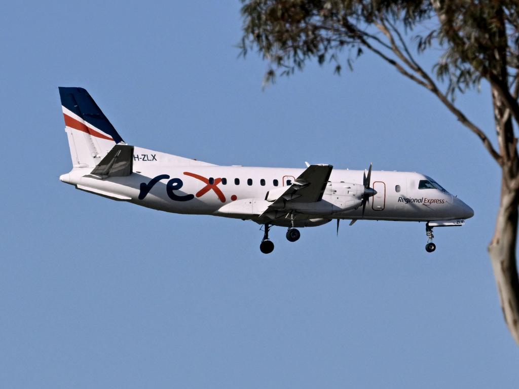 Its Saab 340B aircraft continue to service regional Australia – but some, including Flinders Shire Mayor Kate Peddle, have questioned ‘for how long’. Picture: William WEST / AFP