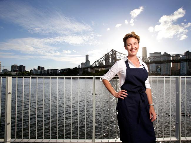 Alanna Sapwell, head chef at the new ARC wine bar at Howard Smith Wharves. Picture: Steve Pohlner/AAP