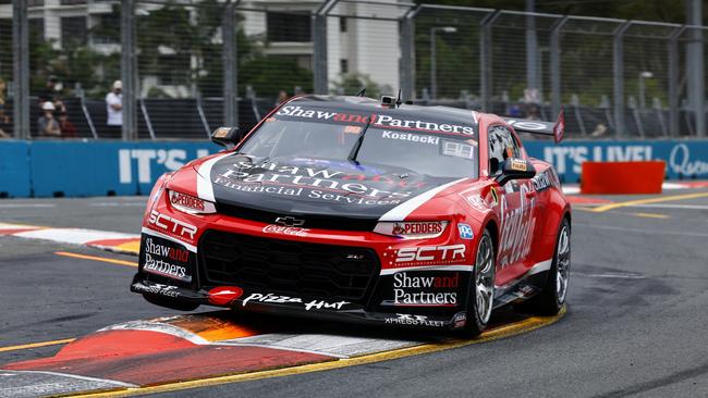 Team Erebus driver Brodie Kostecki has given title rival Shane van Gisbergen to peg some points back after a costly error in the Top Ten Shootout. Picture: Brendan Radke