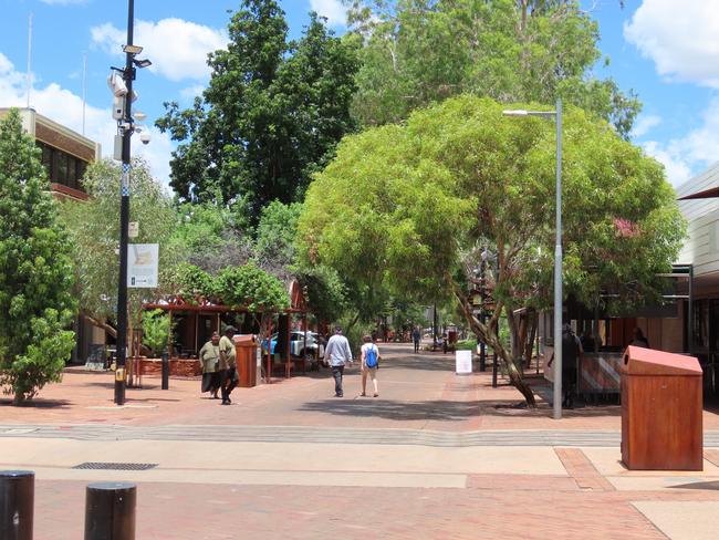 Todd Mall, Alice Springs. February 2023. Picture: Annabel Bowles