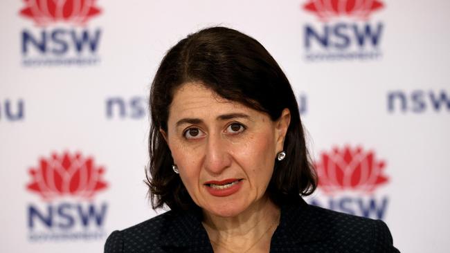 NSW Premier Gladys Berejiklian in Sydney on Friday. Picture: Dylan Coker