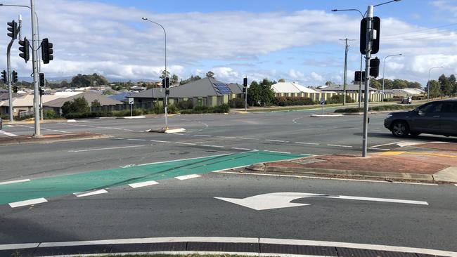 Police are investigating a serious crash at Bray Park Tuesday night where one teenage girl, a Genesis College year 12 student, was rushed to hospital in a critical condition. Picture: Kara Sonter