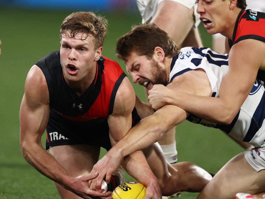 Ben Hobbs is set to be left out of Essendon’s round 1 side. Picture: Michael Klein.